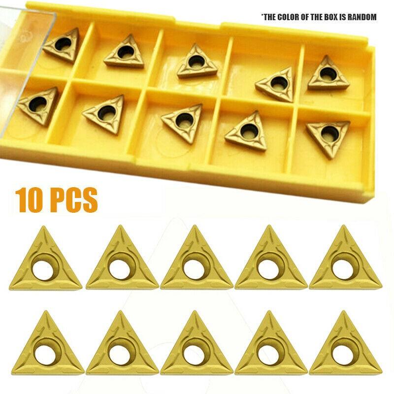 

10x TCMT110204 US735 Токарний інструмент для нарізання різьблення Твердосплавні пластини Лезо токарного верстата з ЧПУ 10pcs