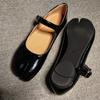 Patent Leather Split toe Women Ballet Flats 2026 Spring Autumn Vintage Mary Janes Walking Loafers Casual Girls Dance Shoes