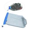 Outdoor Camping Netz Aufbewahrungstasche Tragbarer Kordelzug Reiseflasche Werkzeug AufbewahrungstascheL Blauer Rand