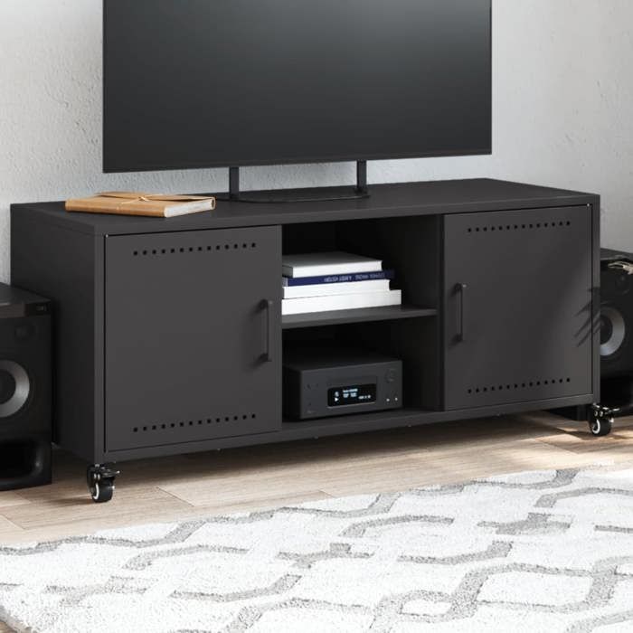 VidaXL TV Cabinet, Television Stand with Shelves, TV Stand with Storage Living Room, Black 100.5x39x43.5 846662