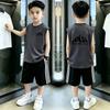 Cool & Handsome Sleeveless Vest Set for Boys, Summer New Arrivals, Sizes 6-12, Two-Piece
