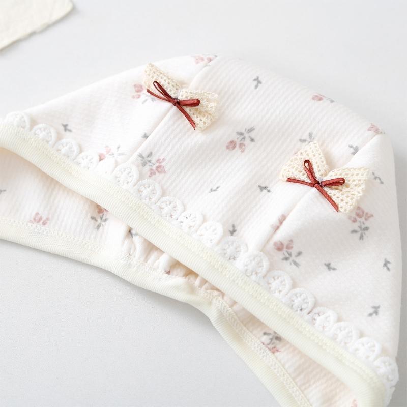 Breathable Infant Fetal Cap Breathable Cotton Polyester Bonnet For Newborns 0-5 Months Ear Covering Design