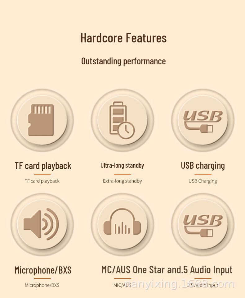 Retro Mini Portable Bluetooth Speaker with Card Slot - Wireless and High-Value Gift