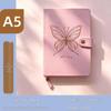 Elegant A5 PU Leather Notebook with Gold Embossing & Snap Closure - Premium Planner & Business Gift