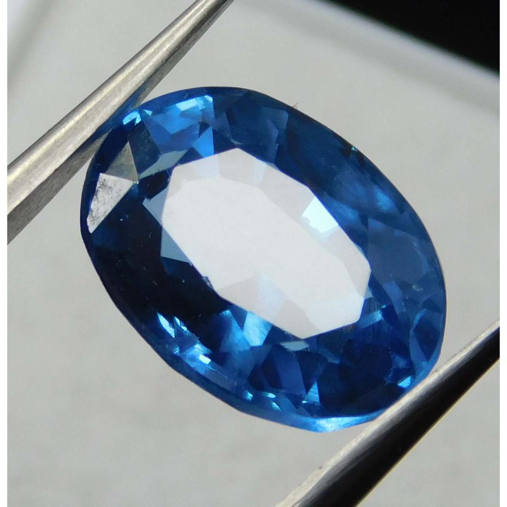 6 Ct Natural Oval Shape CERTIFIED Loose Gemstone Ceylon Blue Sapphire A-1341