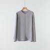 Women's Silk Long Sleeve Top - Mulberry Silk, Loose Fit, Round Neck, Spring & Autumn.