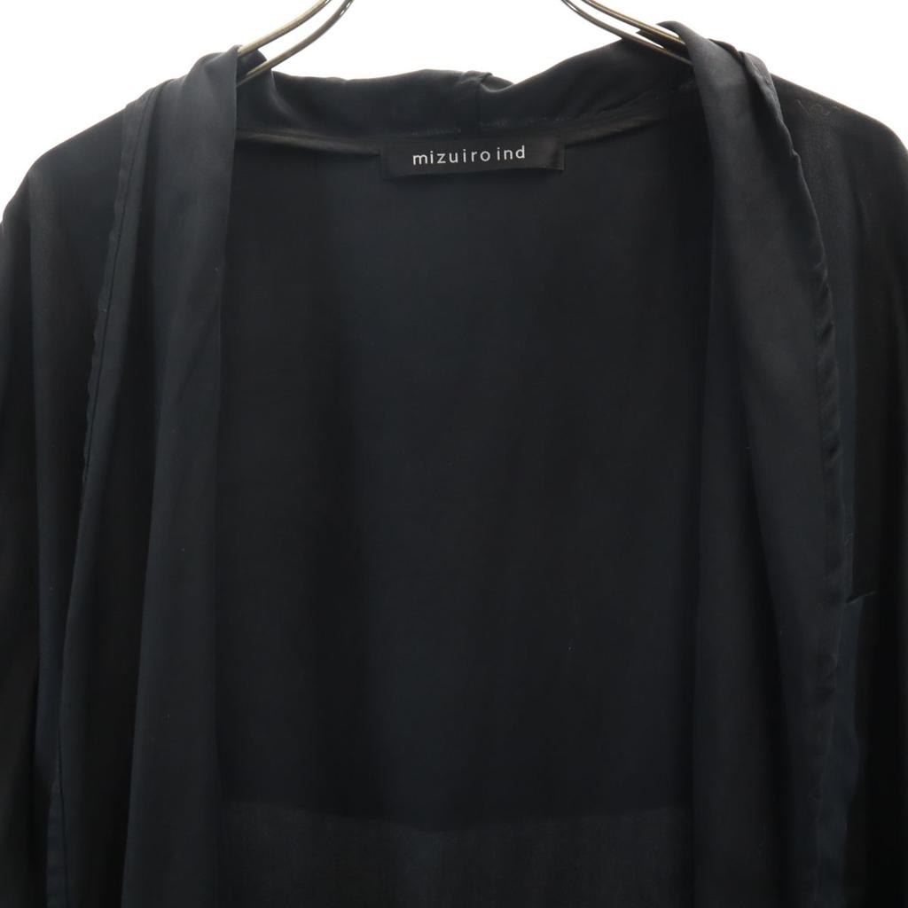 Mizuiro ind Langarm langer Cardigan schwarz Damen Gebraucht