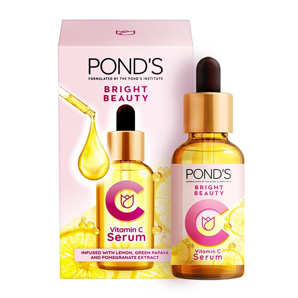 Ponds Glowing Skin Combo- Ponds Bright Beauty Vitamin C Face Serum, 30 Ml + Ponds Spot-less Glow Face Wash With Vitamins, 200g