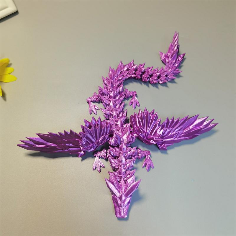 Creativity Fun Joint Movable Wing Dragons 3D Printed Dragon Flying Dragon Model Landscape Decoration Ornaments Kids Toys Gifts