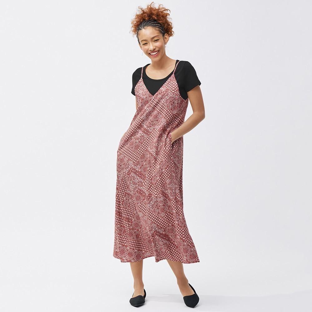 

Gu By Uniqlo Flare Camisole Dress Bandana +e 17 RED/XS