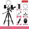 Multifunctional Mobile Streaming Tripod with Beauty Fill Light for Outdoor Videos & Selfies