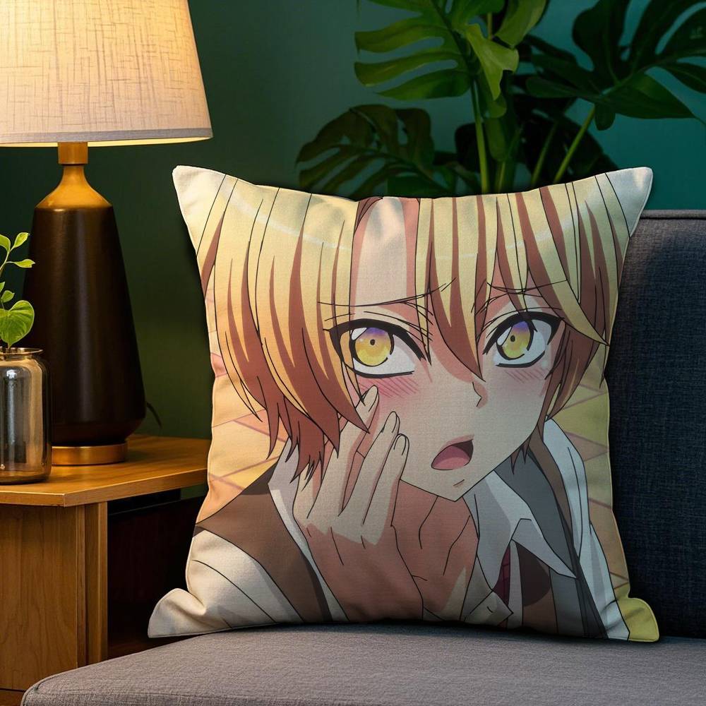 

L-Love S-Stage Pillow Case Anti-dustmite Pillowcase Invisible Zipper Silky Short Plush Sofa Cushion Cover 12x12Inch