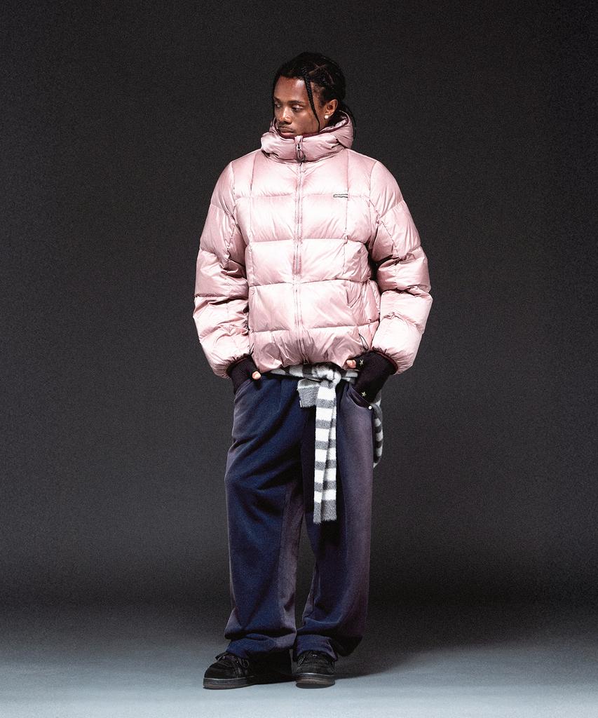 Thevinylhouse Hooded Duck Down Jacket Pink