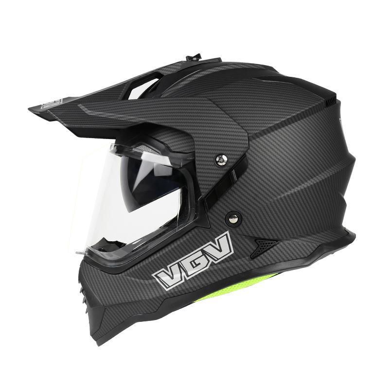 VGV Motocross Helmet DOT Double Lens Common Man Women Motorcycle Helmet Dirt Bike Karting Downhill AM DH Cross Sunscreen Lens