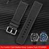 High Quality Rubber Watchband Cartier CALIBRE London Tank W7100056 W7100055 WGCA0010 WSCA0006 WSCA Citizen Watch Strap 23mm