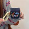 Cute Denim Earphone Bag Case For Earphone Protector Cover Headset Box Cases Wireless Bluetooth Earphone Accessories