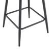 Modern Metal Bar Stool in Windsor Style with Upholstered Seat for Kitchen Islands, Bars, Restaurants; Bar Height; Vintage and Minimalist Style
