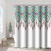 Tribal Pattern Shower Curtain Geometric Design Bathroom Decor Waterproof Bath Linen Ethnic Style Home Accessories Bohemian Art
