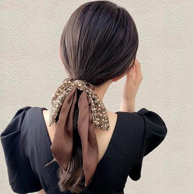 Yeni Çiçekli Kurdele Elastik Saç Bantları Yay Moda Kafa Bandı Eşarp Saç Halatı Bağları Kadın Şapkaları Kız Saç Aksesuarları