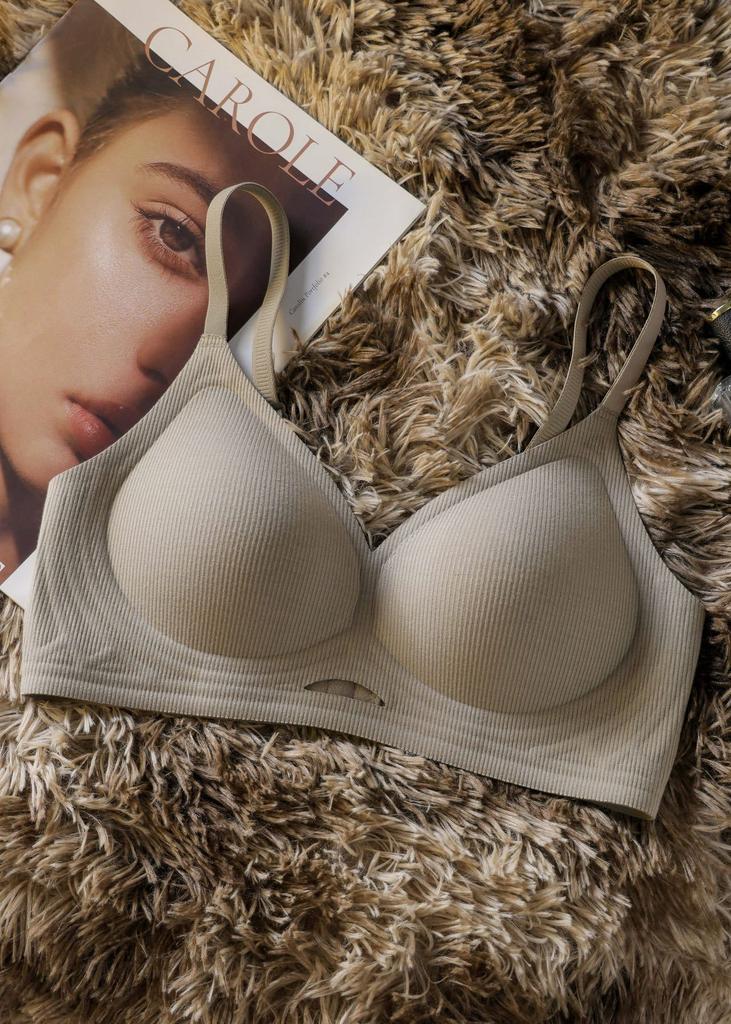 Spot jelly strip fixed cup seamless underwear women's small breasts gather soft support anti-sagging not empty cup bra