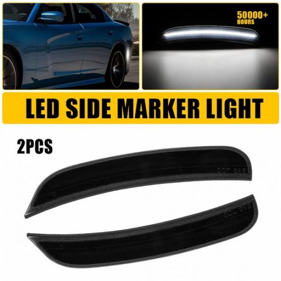 LED Side Marker Light For 2015- Dodge Charger Dynamic White Red Blue Purple