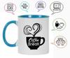 Inkdotpot Coffee Break 11 Oz Ceramic Coffee Mugs Great For Co-worker Boss Gift For Coffee