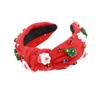 Popular Rhinestone Christmas Hairband Snowflake Bow Santa Claus Headwear Luxurious Cartoon Party Cosplay Props Makeup