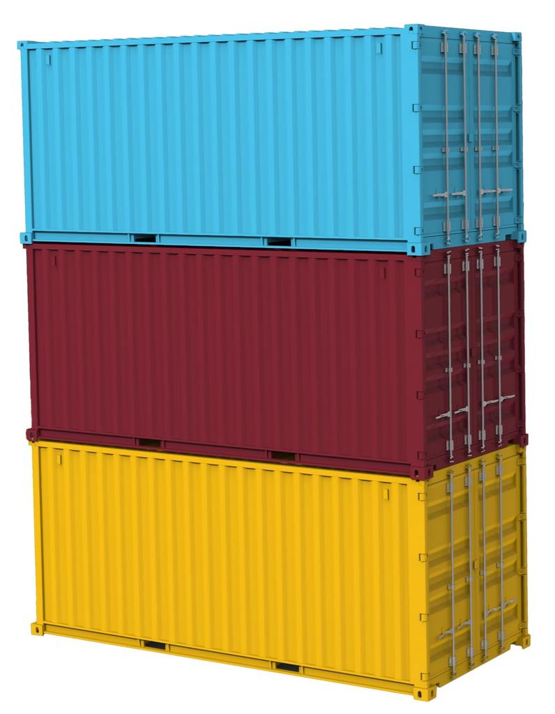 1/24 Scale NEXT Series No. 1005 20ft Container (Yellow) Plastic Model