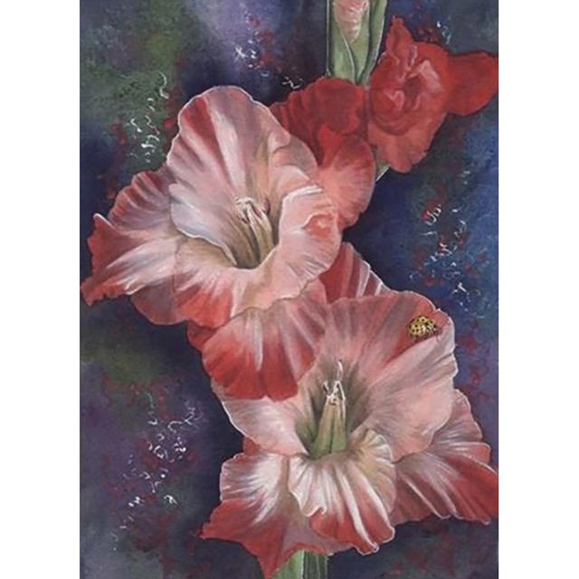 5D Diy Diamond Painting Vase Diamond Embroidery Fresh Flower Cross Stitch Full Round Round Drill Wall Art Picture Handmade Gift