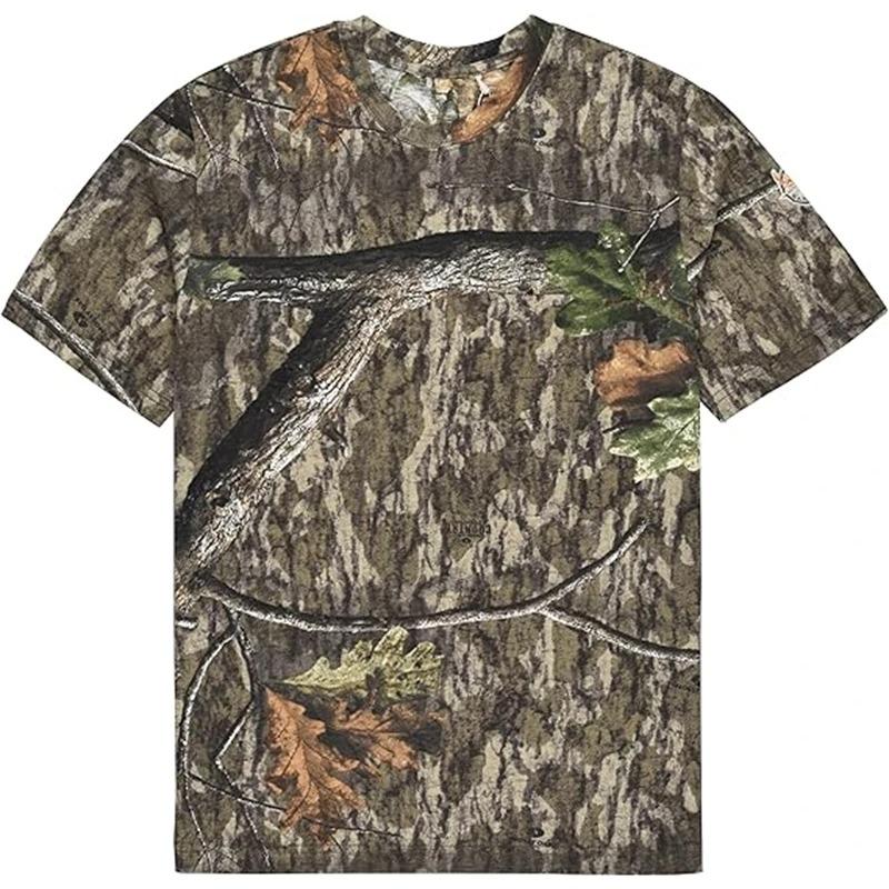 Camo Jungle Grafik Sommer Herren T-Shirt 3D Gedruckt Camouflage Lustig Rundhals Kurzarm Oberteile Unisex Locker Lässig Y2k Kleidung T-Shirt