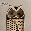 Hollow Carved Wood Art Crafts Multi Layer Wooden Owl Figurine, 3D Layered Crafts, Creative Exquisite for Living Room Carving Animal Ornaments