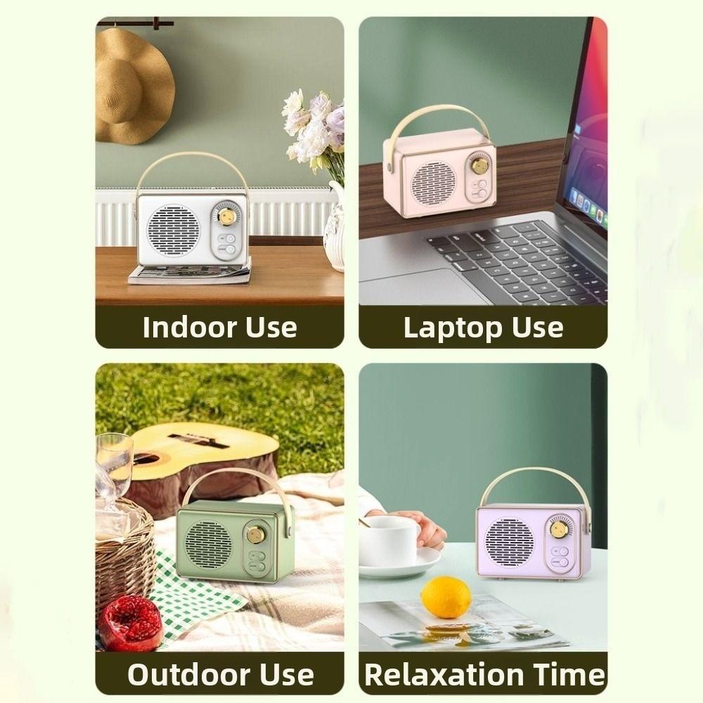 Retro Portable Speaker High Volume Music Player Sound Karaoke FM Radio  Party