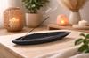 Handcrafted Black Soapstone Incense Catcher – Decorative Incense Holder for Tabletop & Home Decor
