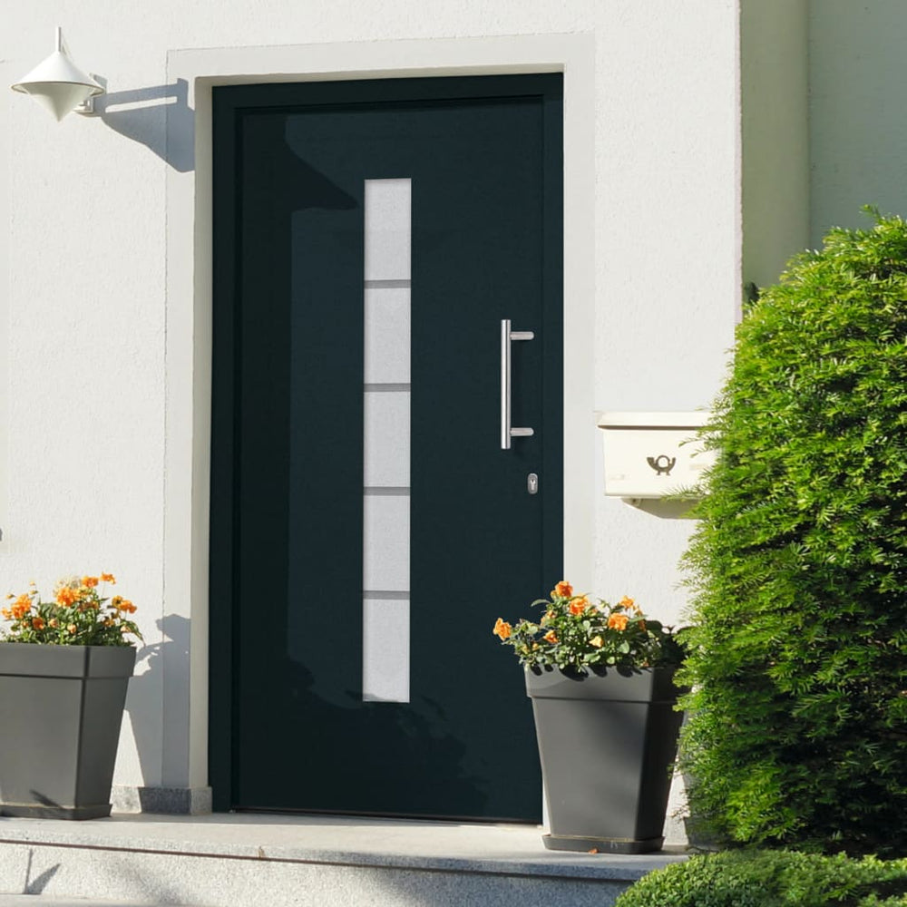 Porte d'entrée Aluminium et PVC  100x210 cm