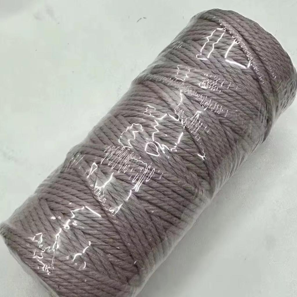 4mm Waterproof Hot Sale Colorful DIY Craft Twine Satin Cord Twisted Cord Natural Macrame Cotton Rope for Bags & Shoes