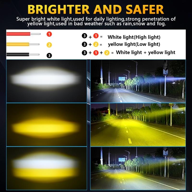LED Offroad Lights LED Driving Pod Lights Super Flood Beam 2Pcs Led Pods Light Bar Waterproof for Motorcycles Durable