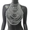 Fashion Chest Chain Multilayer Body Chain Stylish Chest Decoration Music Festival Accessory for Women Night Event Wear