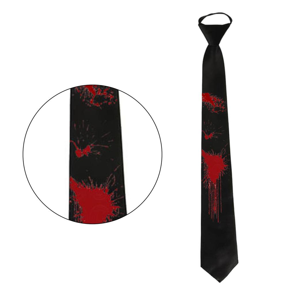 Cool Krevavá kravata Ideální na Cosplay Párty Kostým Halloweenská Téma Krevní kravata na Maškarní Párty Oblékání