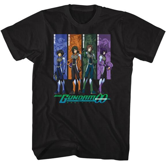 Gundam Japanese Military Anime Merch G00 S1 Rectangle Characters Men T Shirt L