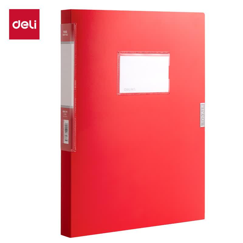 Deli A4 Thickened Red File Box