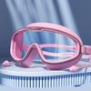 Swimming Goggles with Big Frame HD Lens and Anti-fog Waterproof Swim Goggles for Adults Shower Pool Use by Men Women