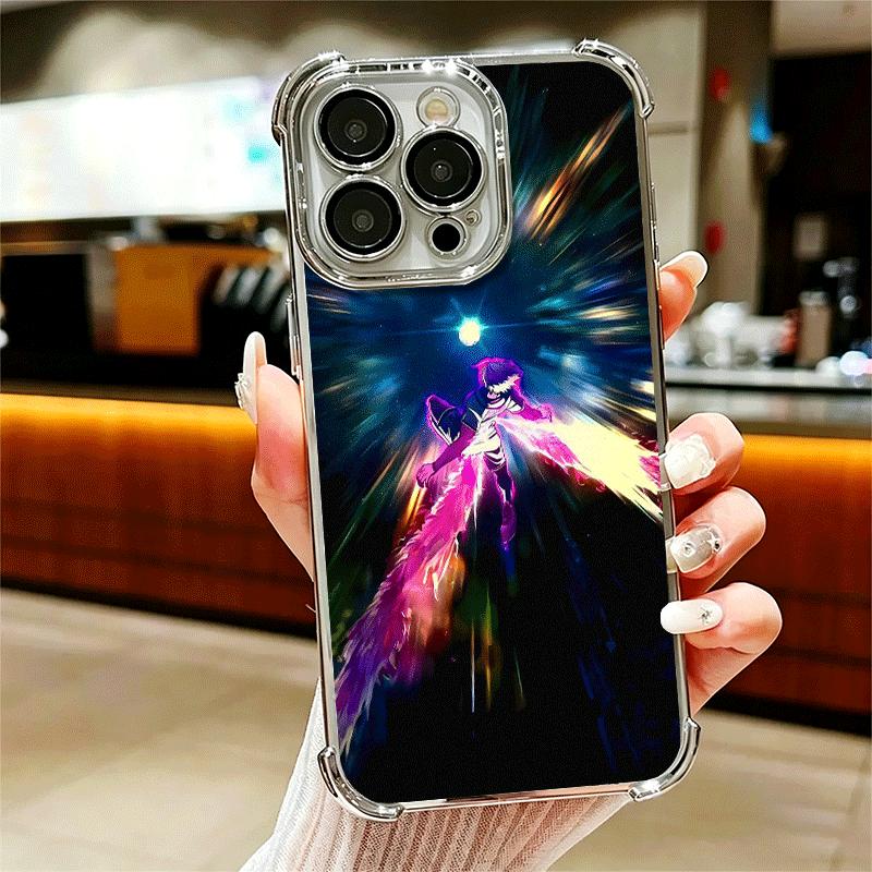 

Blue L-Lock Shidou Ryusei Plating Phone Case For Iphone 16 17 Pro Max Air 16E 14 15 Plus 12 13 Mini Anti-Fall Airabag Cover iPhone 17 Pro