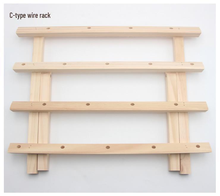 Solid Wood Folding Sewing Thread Rack - Large Spool Holder, Wall-Mounted or Desktop, Available in 4 Styles