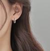 New Foxanry Prevent Allergy Silver Color Stud Earrings France  Vintage Handmade U-Shape Circle Bride Jewelry Gifts
