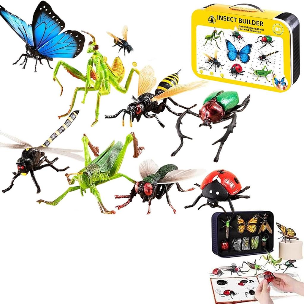 Educational 3D Puzzle Figures Set 3 Difficulty Levels Educational & Animals Building Kit for Boys and Girls
