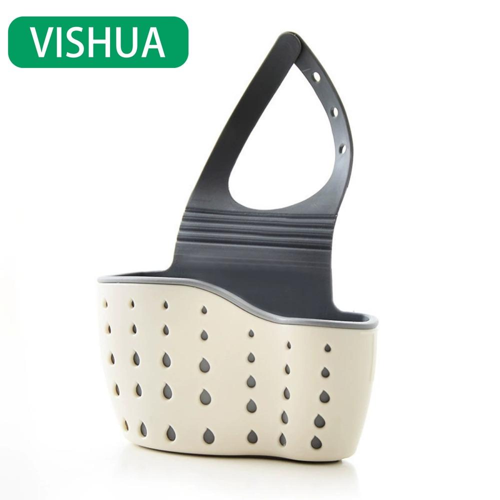 

Удобная полка для раковины на присосках, подставка для мыла и губки для слива, кухонная подвесная корзина для хранения на присосках зелёный