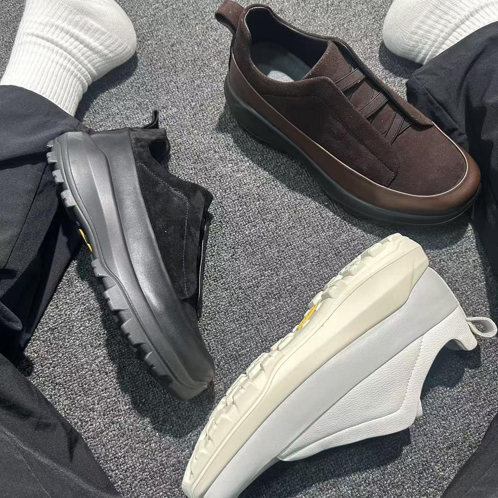 One-Pedal Lazy Shoes Men'S Shoes New Platform Leisure Sports Jogging Shoes Trendy Fashion White Shoes