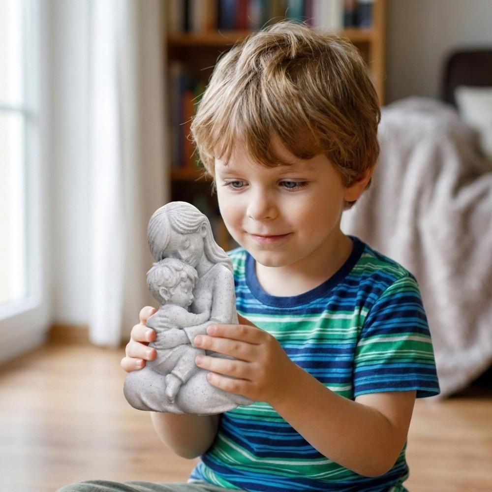 3D Printed Embracing Sculpture Minimalist Hug Art Figurine Mother and Child Sculpture Bedroom