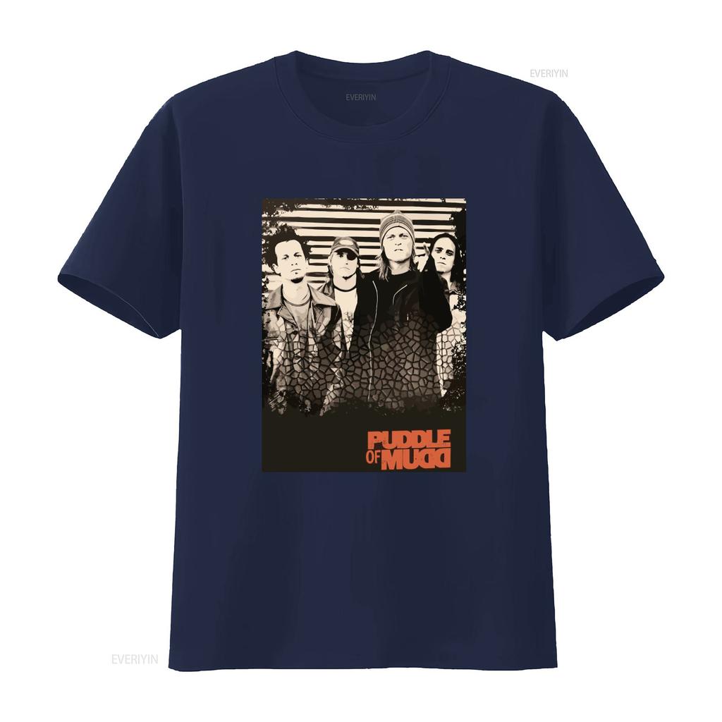 Vintage Puddle Of Mudd Rockband T-shirt Zwaar Katoen Print Vintage Unisex Comfortabel Zacht Designer Kleding