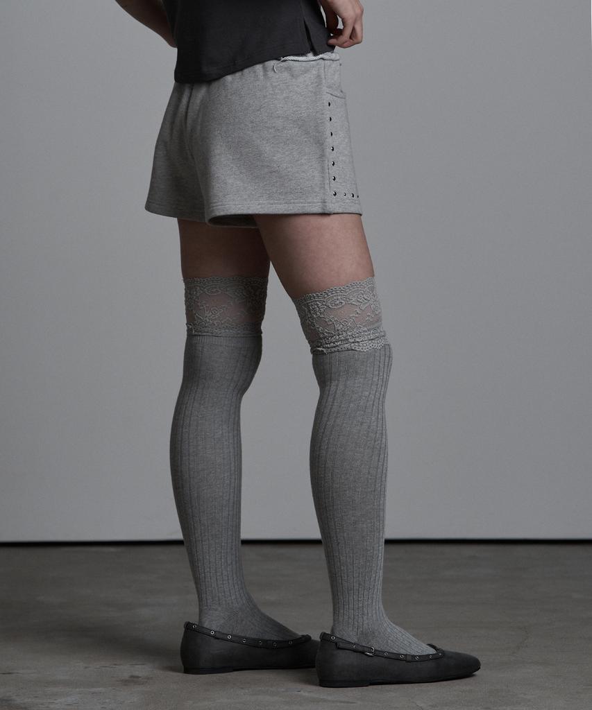 Aejeuyua Cut-Off Vintage Shorts Melange